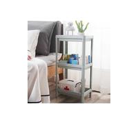 Living and Home 3-Tiers Freestanding Plastic Corner Storage Rack for Bathroom Kitchen in Blue Living and Home Blue