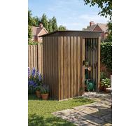 Living And Home 3 X 5Ft Outdoor Metal Storage Shed With Lockable Door In Brown Brown