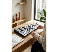 Living And Home 30 Notes Foldable Glockenspiel Xylophone In Silver Silver