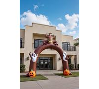 Living And Home 318Cm Halloween Inflatable Decoration Giant Giant Ghost Tree Pumpkin Arch For Yard Garden In Brown Brown One Size