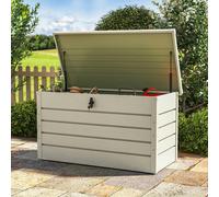 Living and Home 350L Steel Garden Steel Box Patio Waterproof Storage Box - White