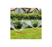 Living And Home 360°Rotating Durable 3-Arm Water Sprinkler Gardening Irrigation System In Yellow Yellow