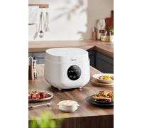 Living and Home 3L Multi-function Rice Cooker with 7 Menu, 8H Timer, 6 Step Cooking Curve, Nonstick Inner Pot, NTC Sensor in White Living and Home White