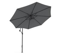 Living and Home 3M Sun Parasol Hanging Banana Umbrella Dark Grey - Without base