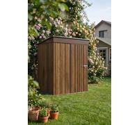 Living And Home 3X5 Ft Outdoor Metal Garden Storage Shed In Brown Brown