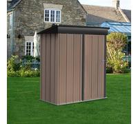 Living And Home 3X5 Ft Outdoor Metal Garden Storage Shed In Light Brown Light Brown