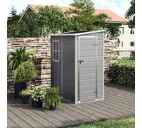 Living and Home 4×2ft/ 4×3ft Plastic Outdoor Garden Storage Shed with Style A/B in Grey - 4×3ft (Size Door)