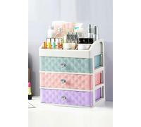 Living and Home 4 Tier Cosmetic Storage Makeup Organizer Box for Dresser Bathroom Bedroom - Multi - One Size