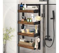 Living And Home 4 Tier Over-The-Door Adjustable Shower Caddy Shelf