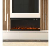 Living and Home 40/50/60-Inch 3-Sided Freestanding Electric Fireplace 12 Flame Colours and 5 Brightness Modes - 40 inch - 12 Options
