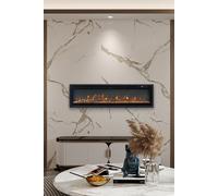 Living and Home 40 Inch 3-in-1 Electric Fireplace 1800W with Remote Control, 12 Adjustable Flame, 3 Installation Types Living and Home Multicolor