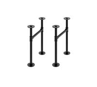 Living and Home 40cm/15.75 inch 2Pcs Black H-shaped Metal Table Legs Furniture Replacement Legs for Coffee Table - Black
