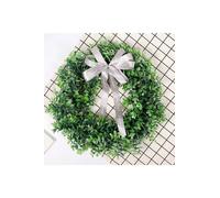 Living And Home 40Cm Artificial Eucalyptus Leaf Wreath Decorative Plant With Ribbon In Green Green One Size