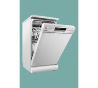 Living and Home 40cm Freestanding Dishwasher Dish Dryer 6 Programs 10 Place Settings with Delay-Start & Quick Wash Function - White