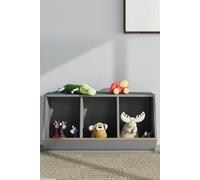 Living and Home 40cm H Double Layer Open Toy Clothing and Bookcase Management Cabinet - Black