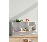 Living and Home 40cm H Double Layer Open Toy Clothing and Bookcase Management Cabinet - White