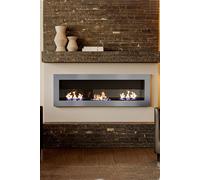 Living And Home 47 Inch Bio Ethanol Fireplace In Grey Grey One Size