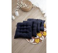 Living and Home 4Pcs Soft Thicken Tatami Seat Cushion - Dark Blue - One Size