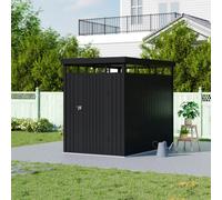 Living And Home 5.3 X 8.5Ft Outdoor Metal Shed Garden Storage Shed Black