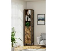 Living and Home 5-tier Tall Single-door Storage Cabinet - Brown