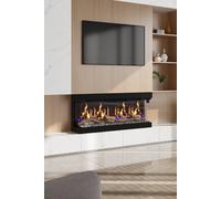 Living And Home 50Inch 3-Sided Smart Electric Fireplace In Black Black One Size