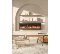 Living And Home 50Inch Wall Mount Electric Fireplace In Black Black One Size