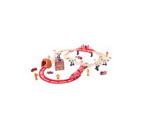 Living and Home 57pcs DIY Fire Rescue Train Toy Set for Kids in Red Living and Home Red