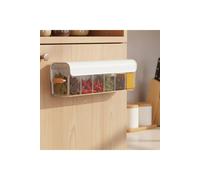 Living And Home 6-Grid Wall Mounted Storage Drawer Organiser Pull-Out Spice Rack Socks Underwear Sorting Storage Box In White White One Size