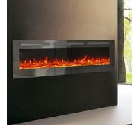 Living and Home 60 Inch Wall Mounted Fireplaces 1500W Insert Modern Electric Fireplace Heater