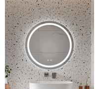 Living And Home 60Cm Dia Wall Mounted Round Led Bathroom Mirror