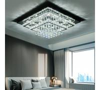 Living and Home 60cm W Double-Layer LED Ceiling Light Fixture with Crystal Drops
