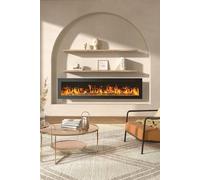 Living And Home 60Inch Wall Mount Electric Fireplace In Black Black One Size