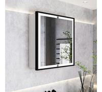 Living and Home 65*60cm LED Mirror Cabinet with Bluetooth Double Door