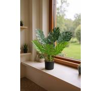 Living And Home 65Cm Artificial Tropical Monstera Potted In Green Green One Size