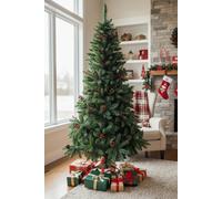 Living And Home 6Ft/1.8M Artificial Christmas Tree With Foldable Metal Stand In Green Green One Size
