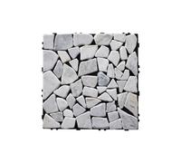 Living And Home 6Pcs Stone Effect Interlocking Deck Tiles Flooring, 30 X 30 Cm(0.54 M²) In Light Grey Light Grey One Size