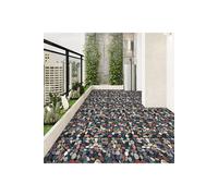 Living And Home 6Pcs Stone Effect Interlocking Deck Tiles Flooring, 30 X 30 Cm(0.54 M²) In Red Red One Size