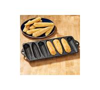 Living And Home 7-Slot 2-Handled Cast Iron Corn Bread Pan Skillet Frying Pan Cookware In Black Black One Size