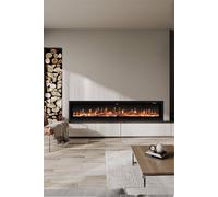 Living And Home 70 Inch Electric Fireplace With Remote 12 Flame Colours 1800W In Black Black One Size