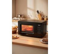 Living And Home 700W 20L Digital Touch Screen Microwave Oven With 6 Modes, 11 Power Levels, Express Cook, Defrost& Memory Function In Black Black