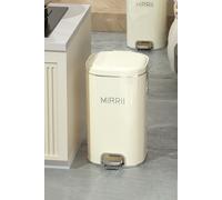 Living and Home 8/10/15/20L Pedal Rubbish Bin Dustbin Hand-press Trash Can with Lid in Cream | Size: XL Living and Home Cream XL