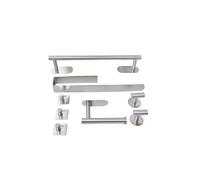 Living And Home 8-Piece 304 Stainless Steel Bathroom Hardware Set In Silver Silver