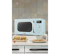 Living and Home 800w 20L Retro Style Microwave Oven with 8 Modes, 5 Power Levels, Defrost Setting, Express Cook, Timer, Control Panel&Child Lock Living and Home Mint