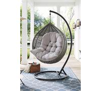 Living And Home 80Cm W X 108Cm H Light Grey Hanging Egg Swing Chair Cushion Light Grey One Size