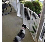 Living and Home 82cm H Foldable Freestanding Kid Gate or Pet Gate 3/4 Panels Safety Fence - 3 Panels