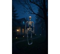 Living And Home 90Cm/3Ft Halloween Skeleton Posable Plastic Skeleton Decoration For Haunted House, Indoor & Outdoor Party Props In White White One Size