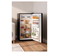 Living and Home 93L Multi-layer Fridge with 3 Removable Glass Shelf, Cooler Box, Reversible Door Hinge in Black Living and Home Black