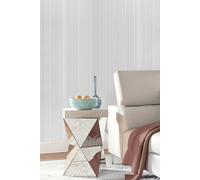 Living And Home 950Cm L X 53Cm W Modern Grey Non-Woven Striped Emboss Wallpaper Grey