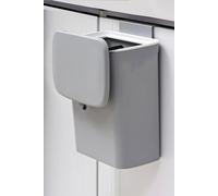 Living and Home 9L Hanging Waste Bin Dustbin Wall-Mounted Trash Can with Lid in Grey Living and Home Grey