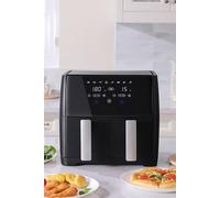 Living And Home 9L Touch Screen Dual Basket Air Fryer Double Drawers With 8 Programs,time Sync Function & Free-Selection Mode In Each Drawer In Black Black One Size